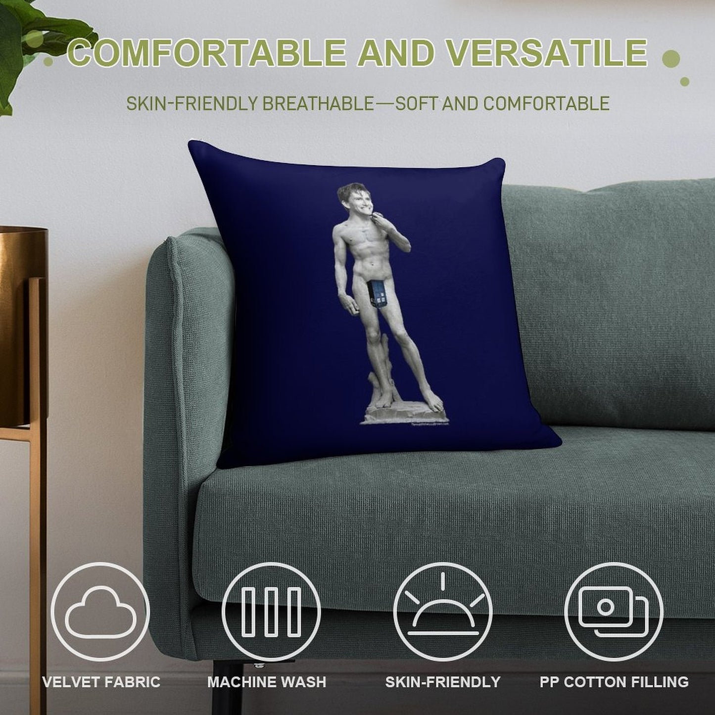 The David... Tennant Soft Warmth Comfort Throw Pillow