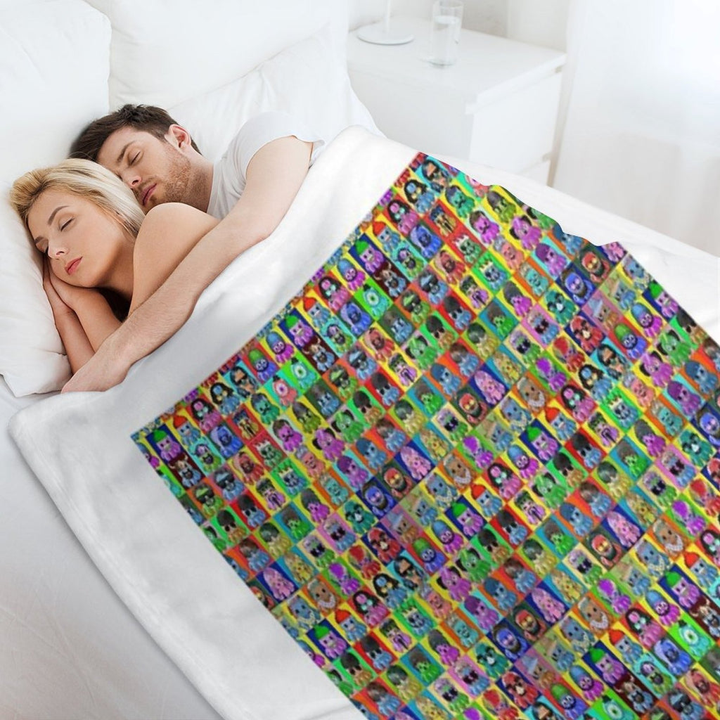 SQUID SQUAD Pattern Quick-dry Throw Blanket