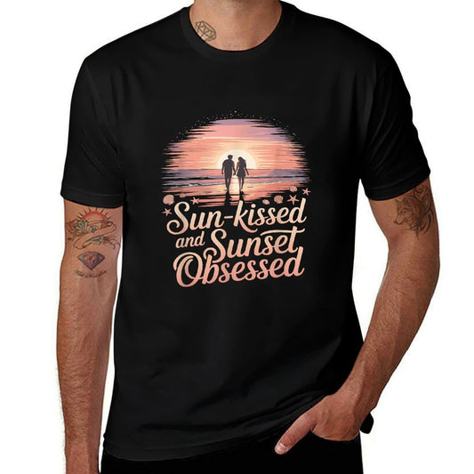 Sun-Kissed And Sunset Obsessed Vacation Getaway  Cotton T-Shirt