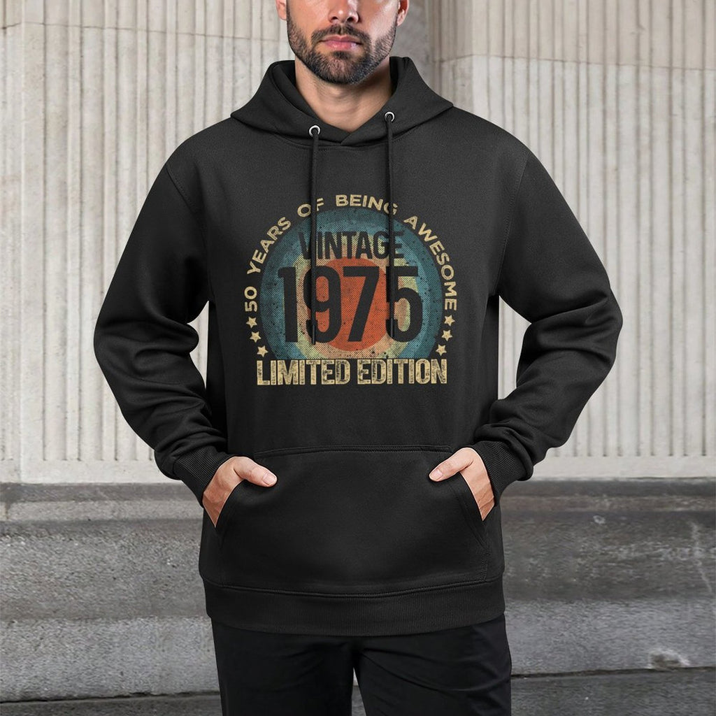50 Year Old Gifts Vintage 1975 Limited Edition 50th Birthday Shape Retention Hoodie