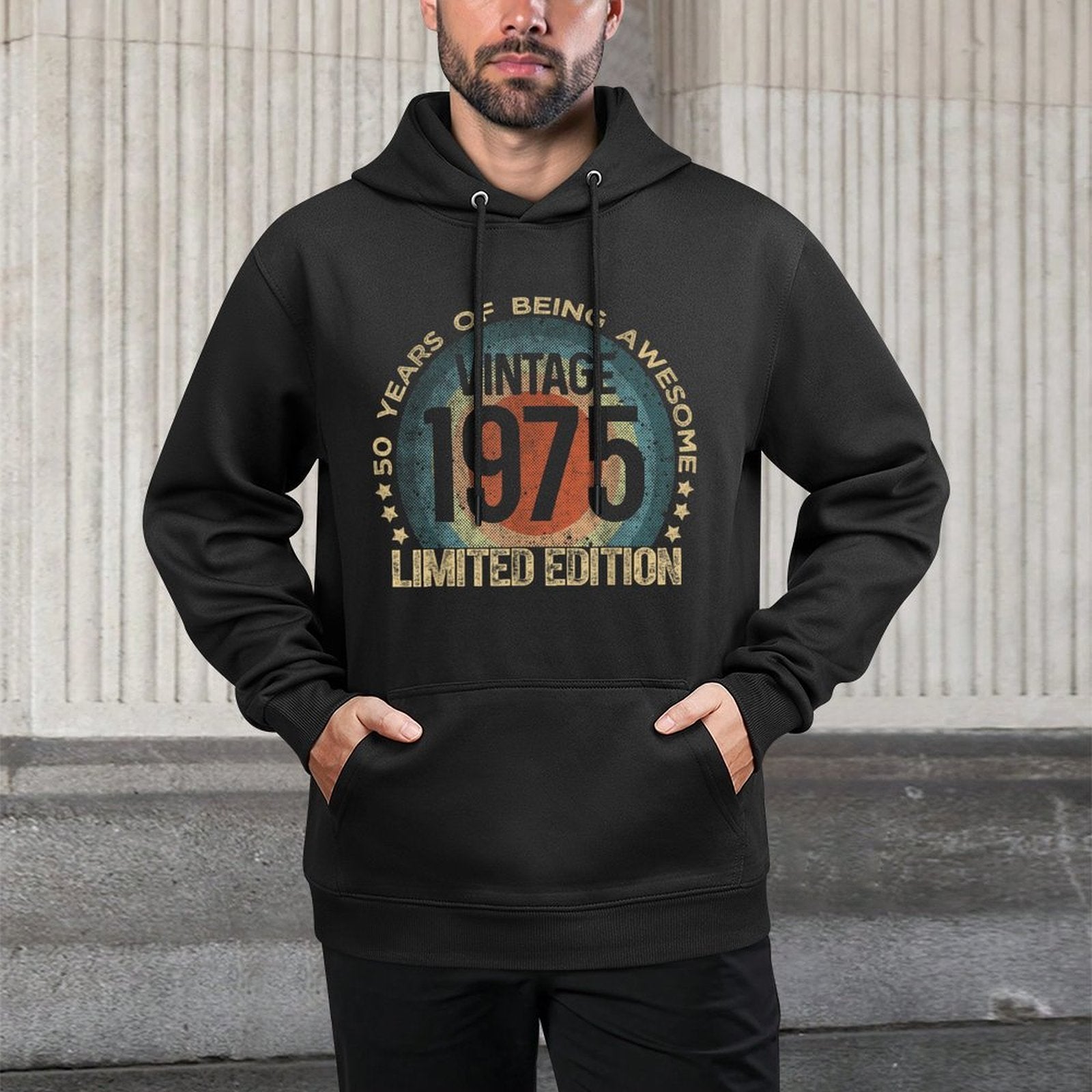 50 Year Old Gifts Vintage 1975 Limited Edition 50th Birthday Shape Retention Hoodie