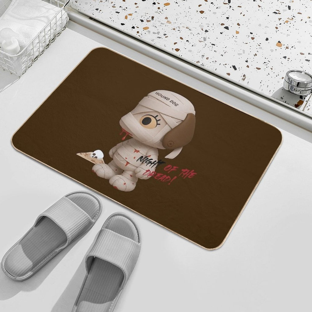 Hound Dog Mummy Zombie 3D  Non-Slip Bath Mat