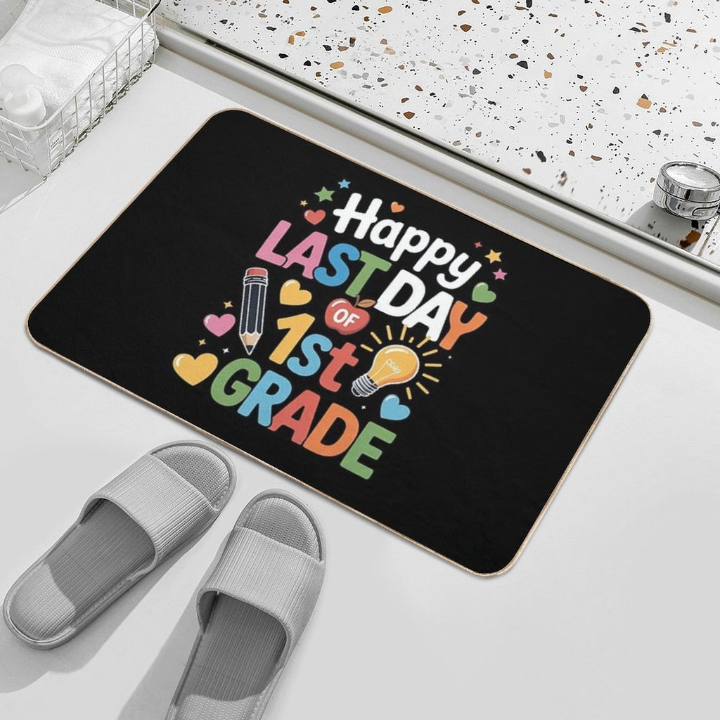 Happy Last Day of 1st Grade Teacher Graduation Hello Summer  Versatile Bath Mat