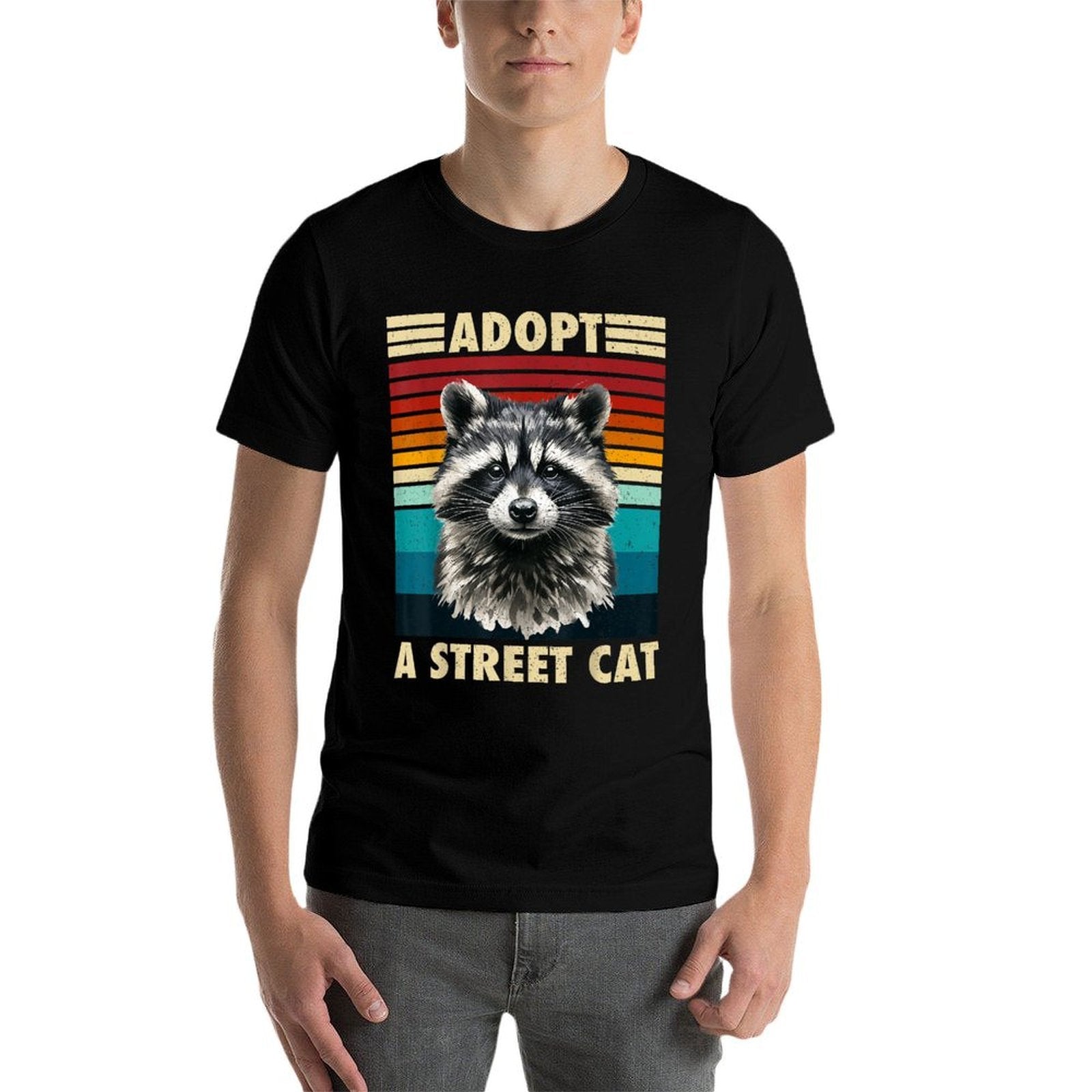 Raccoon Vintage Retro Racoon Gifts For Women Men Kid Funny  Soft T-Shirt
