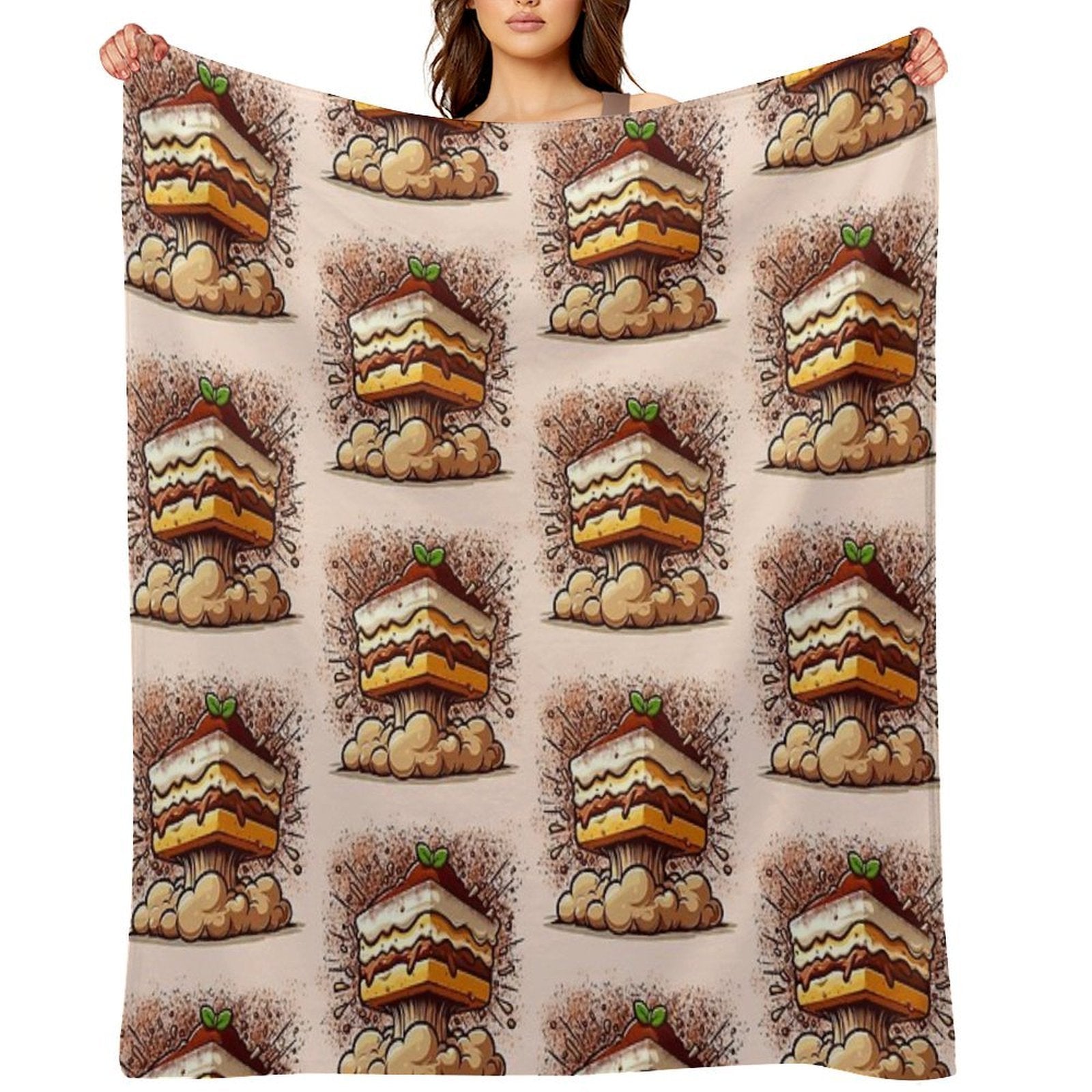 Exploding Tiramisu Multi-functional Throw Blanket
