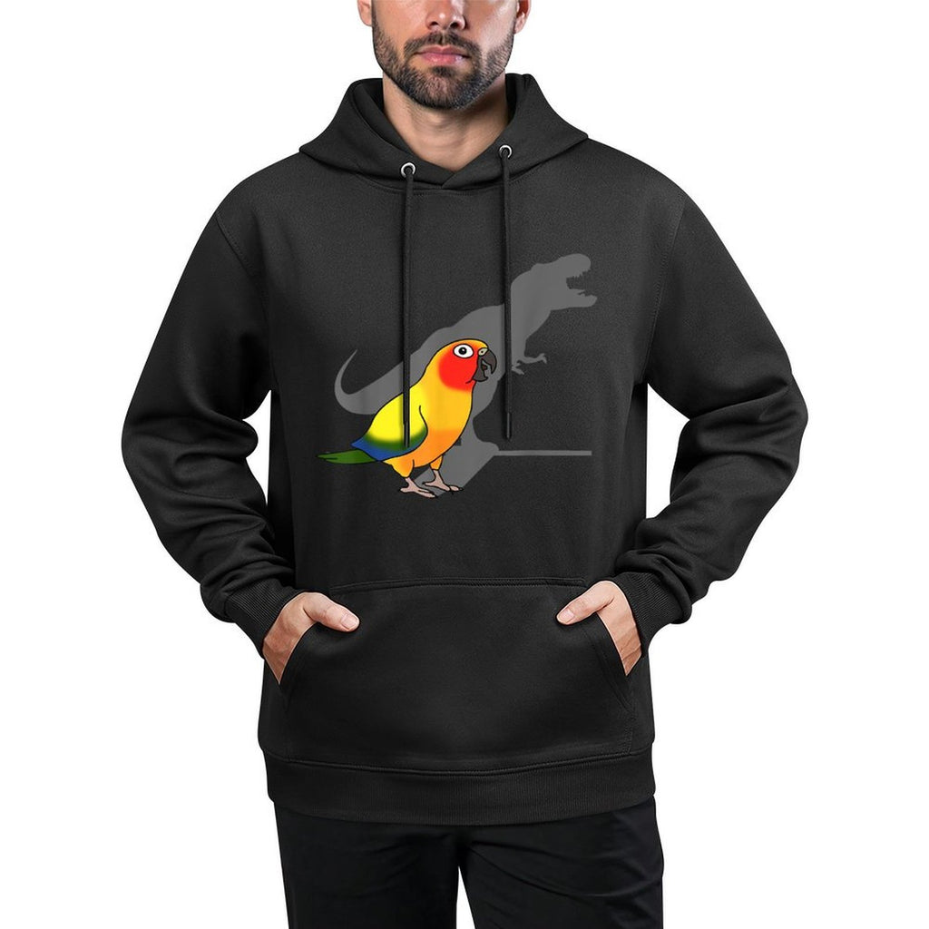 Cute Screaming Parrot, Birb Memes, Funny T-Rex Sun Conure Layering Staple Hoodie