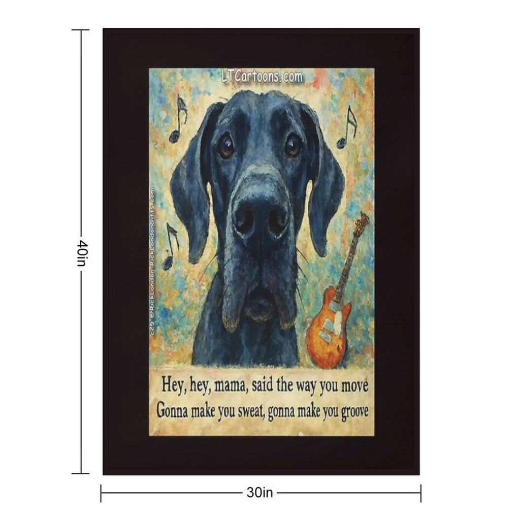 Zep's Inspiration For Black Dog Travel-friendly Throw Blanket
