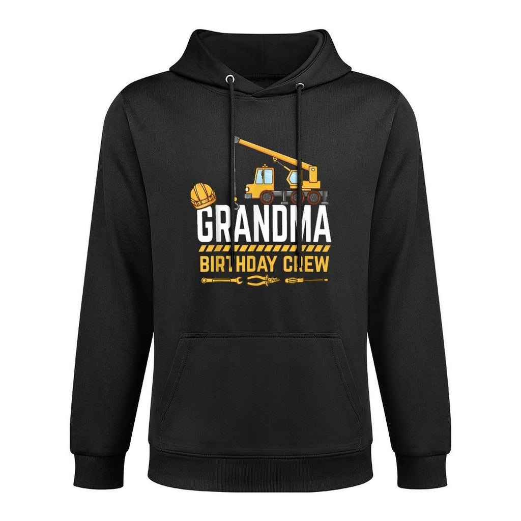 Grandma Birthday Crew Construction Birthday Medium-Weight Fabric Hoodie