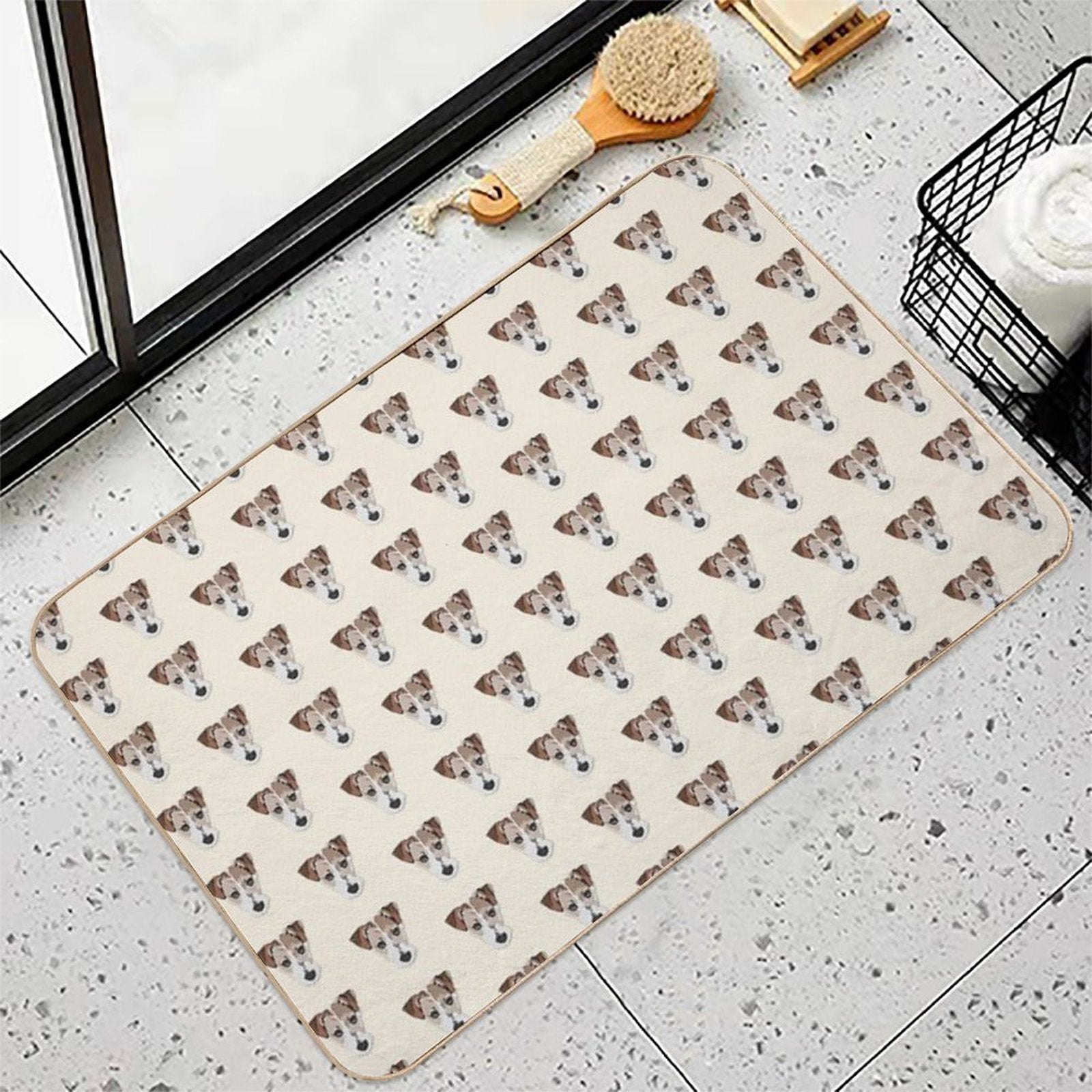 Stephen The Anxious Adventurer – Dog Mugshot  Multi-Purpose Bath Mat