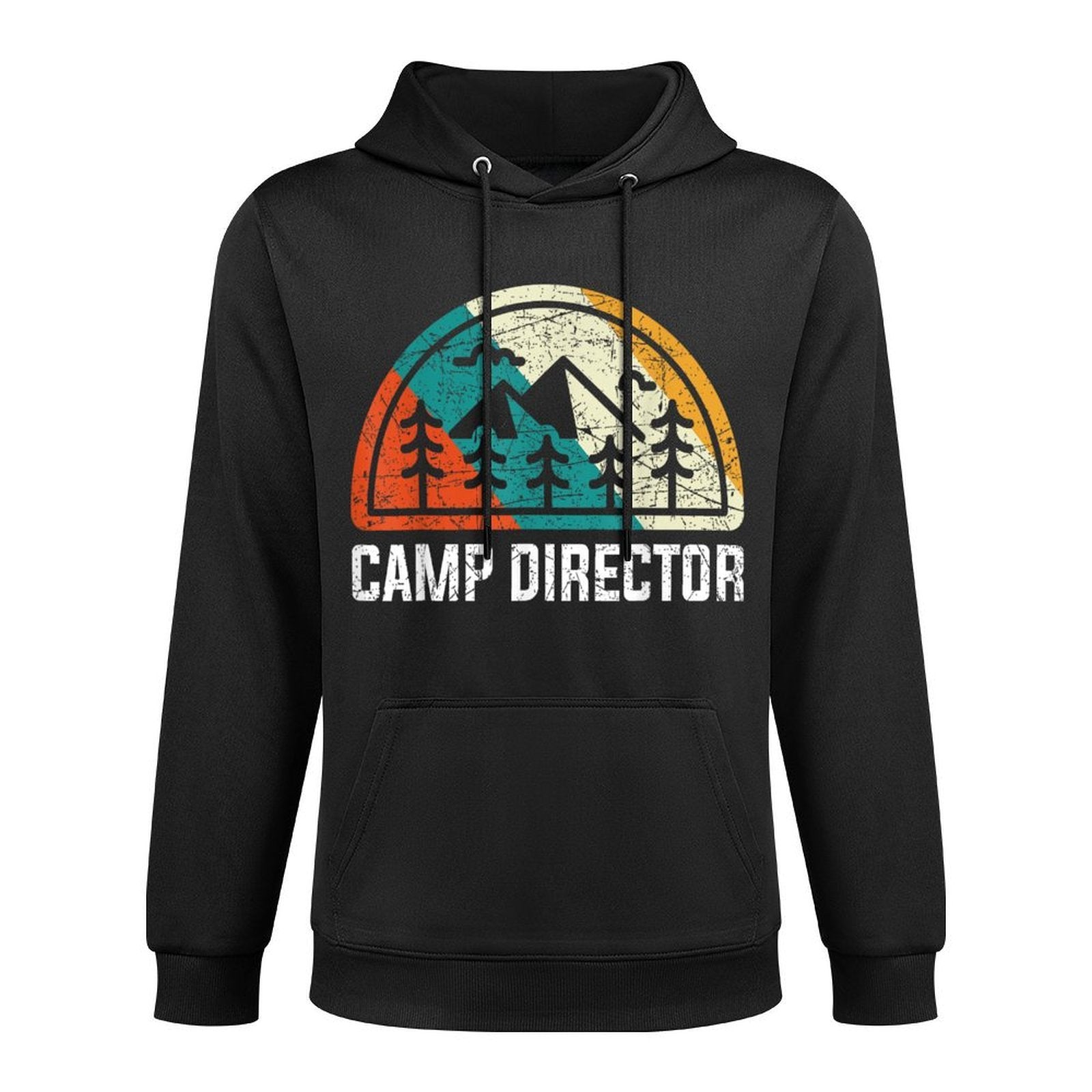 Camp Director - Retro Camping Vintage Graphic Minimalist Machine Washable Hoodie