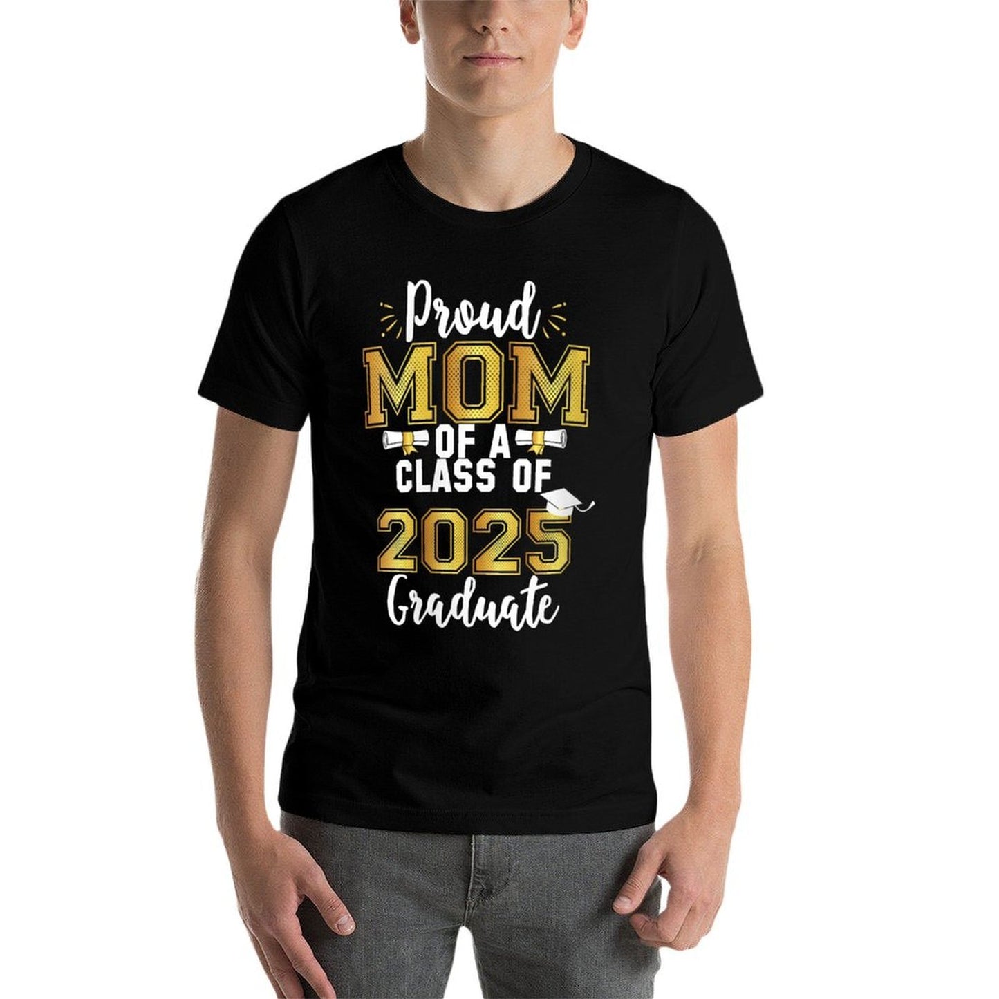 Womens Mom Senior 2025 Proud Mom Of A Class Of 2025 Graduate Mother  Eco-friendly Material T-Shirt
