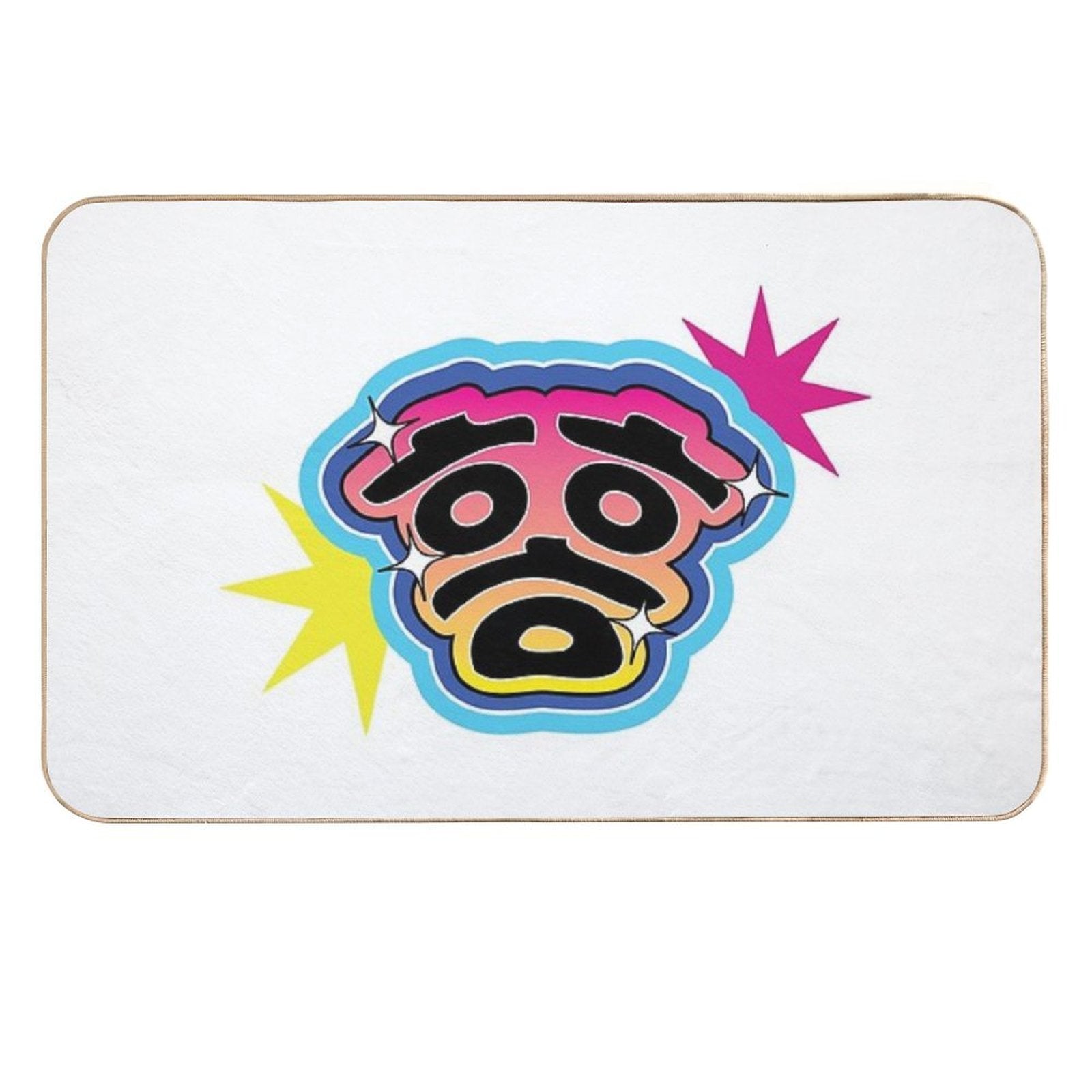 “Hahaha” in Korean Hangul – Funny Pop Art Laugh  Versatile Bath Mat
