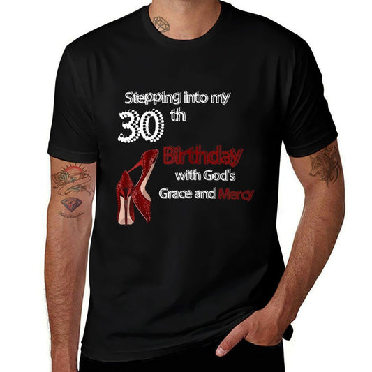 Womens Birthday for Women Girl Stepping Into My 30th Birthday with  Lightweight T-Shirt
