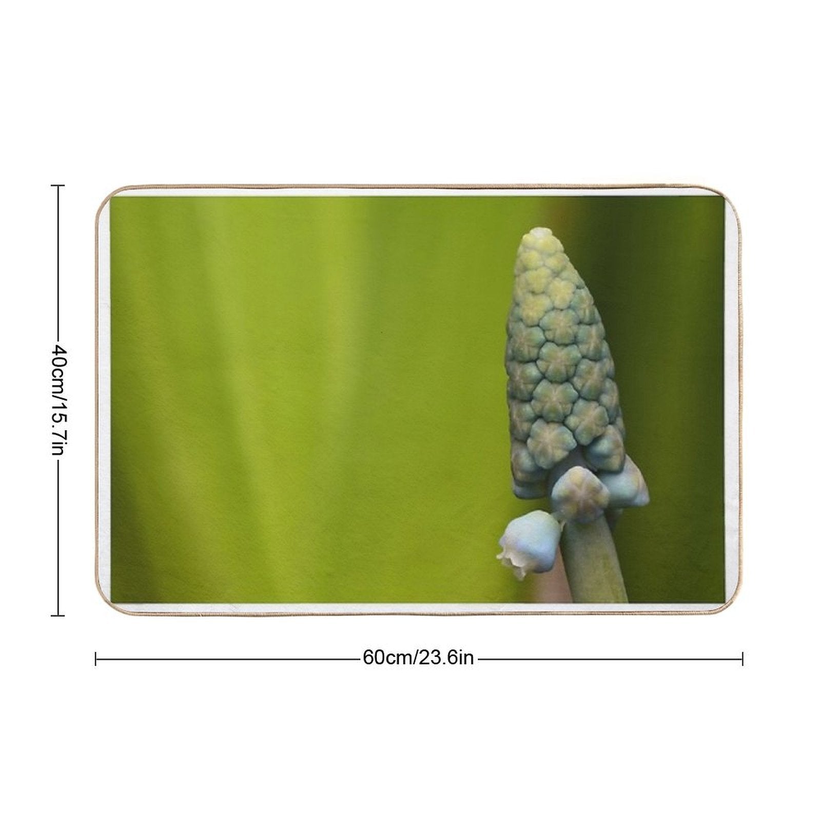 Grape Hyacinth Macro – Geometric Nature  Fade-Resistant Bath Mat