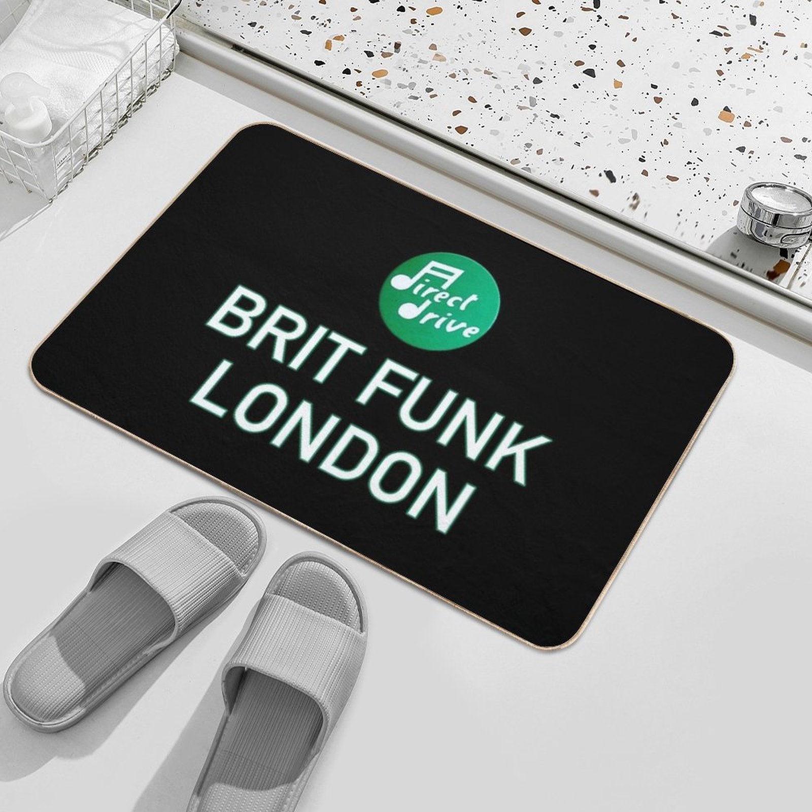 Brit Funk - London UK  Fade-Resistant Bath Mat