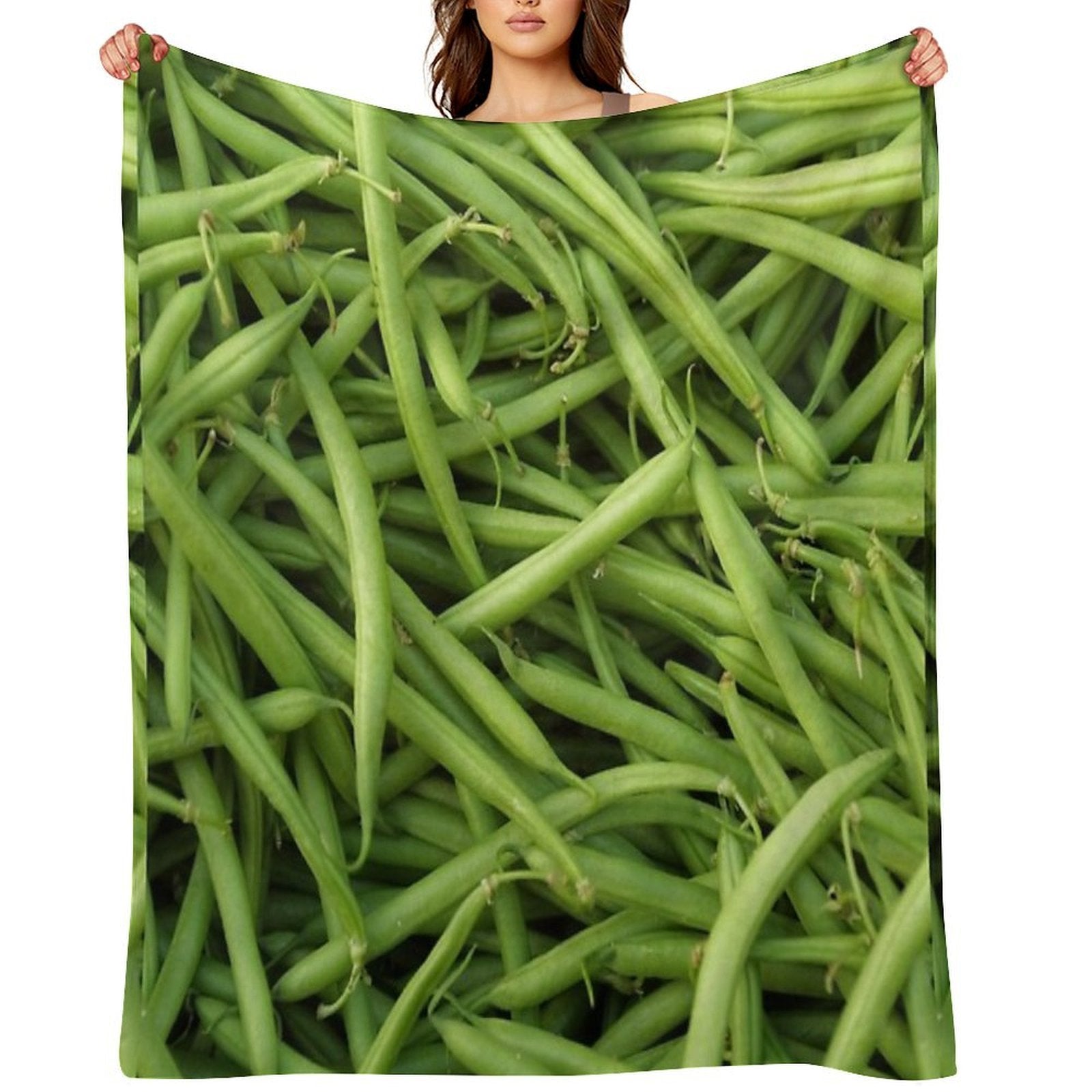 Green Beans Compact Throw Blanket