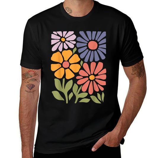 Vintage Botanical Floral Wildflower Boho Summer Flower Women  Eco-friendly Material T-Shirt