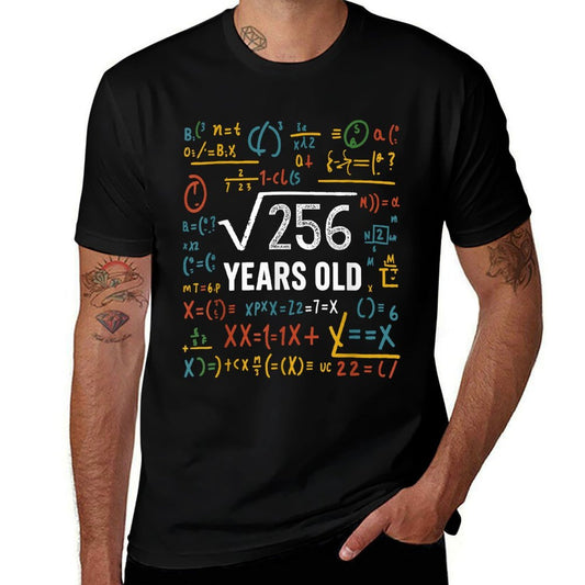 Square Root Of 256 16th Birthday 16 Year Old Math Bday  Odor-resistant T-Shirt