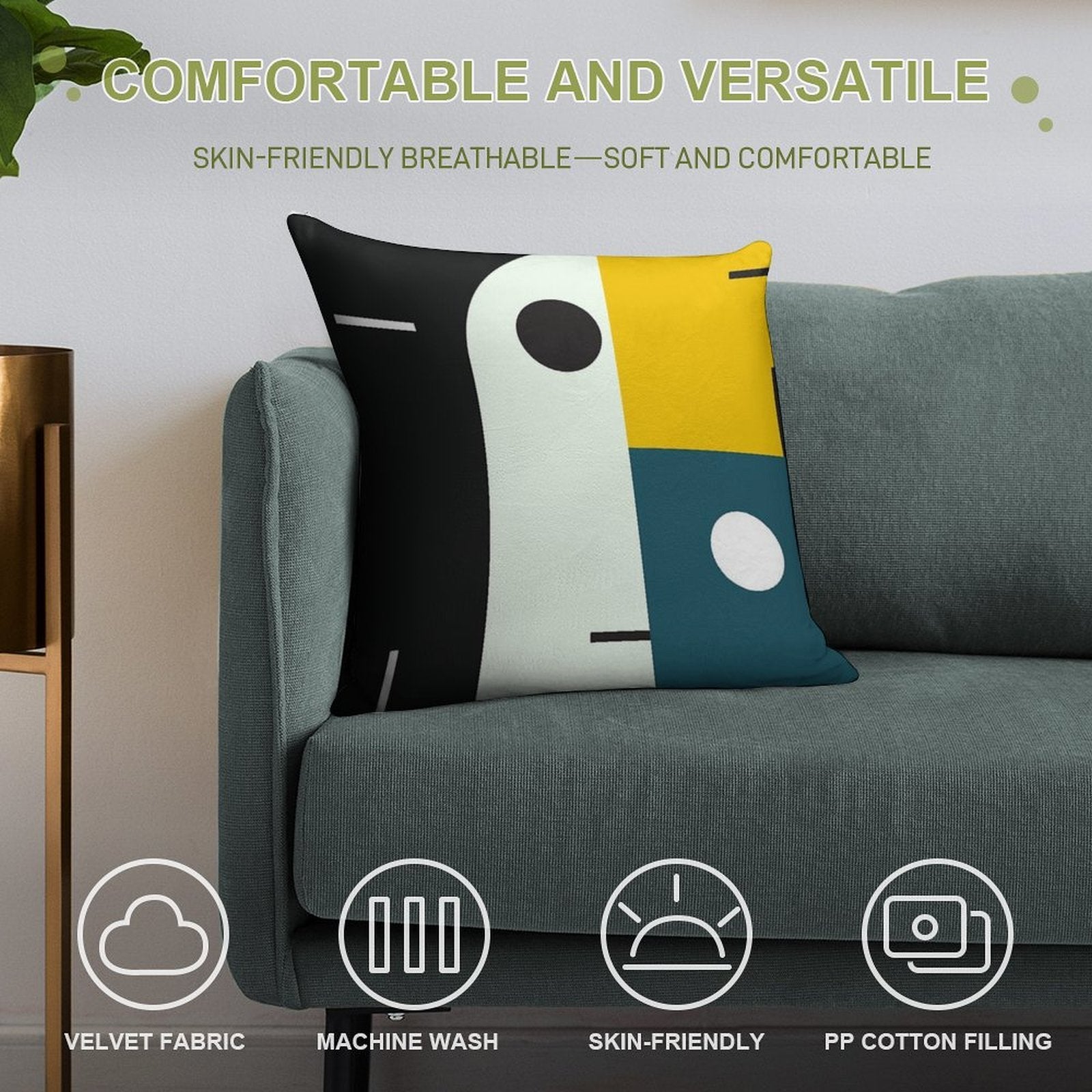 BAUHAUS AGE Soft Style Accent Throw Pillow