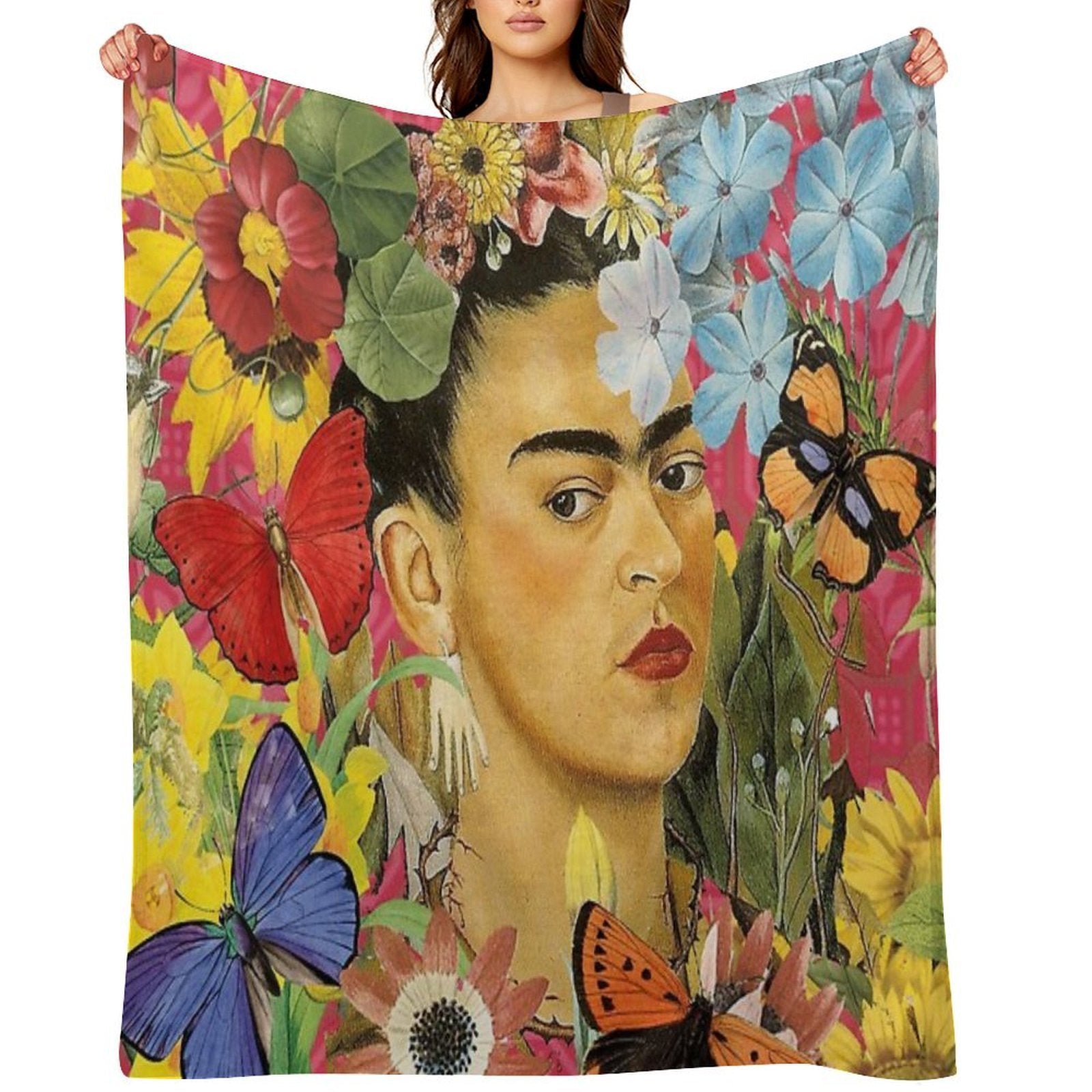 Frida Kahlo Plush Throw Blanket