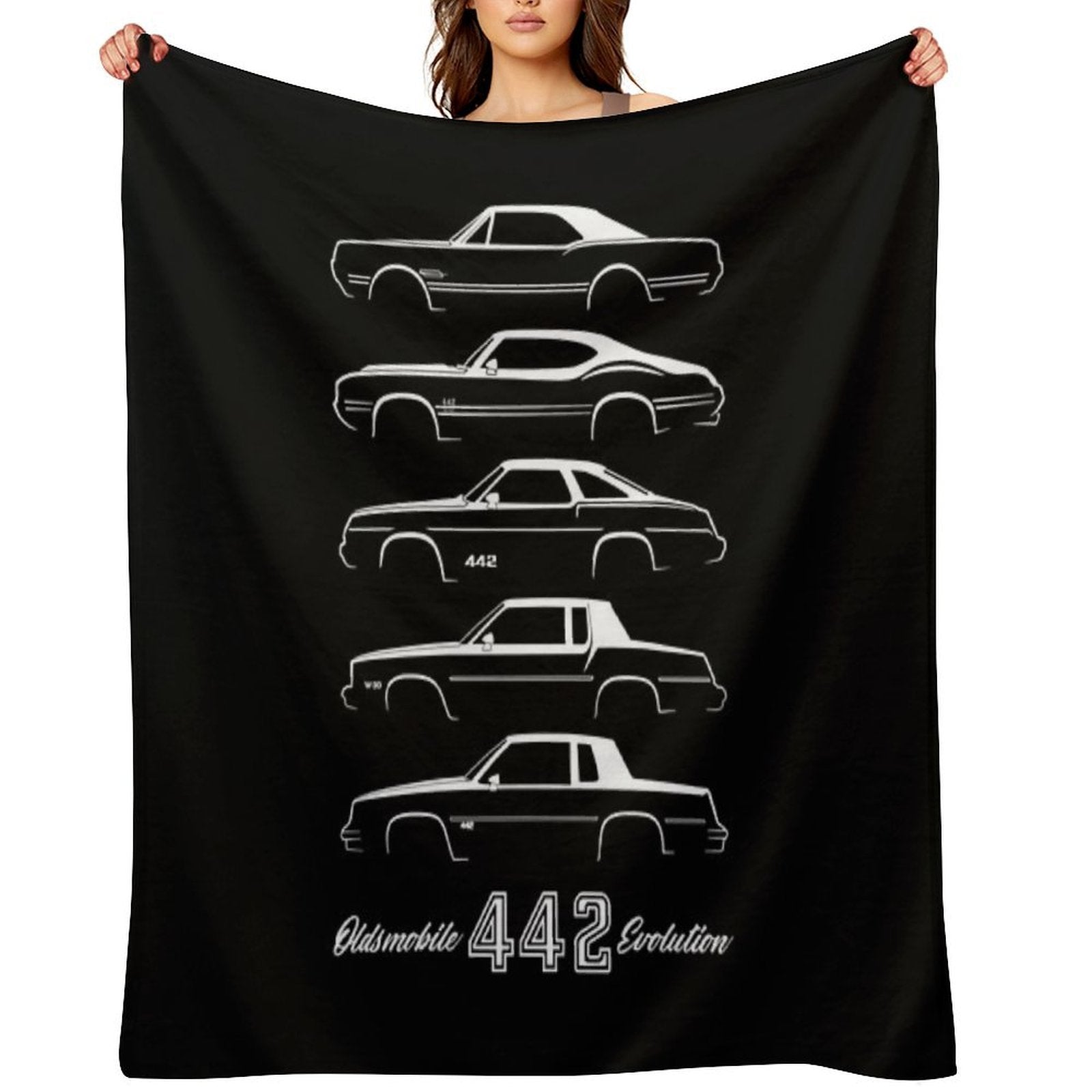 Oldsmobile 442 Evolution Gift-ready Throw Blanket