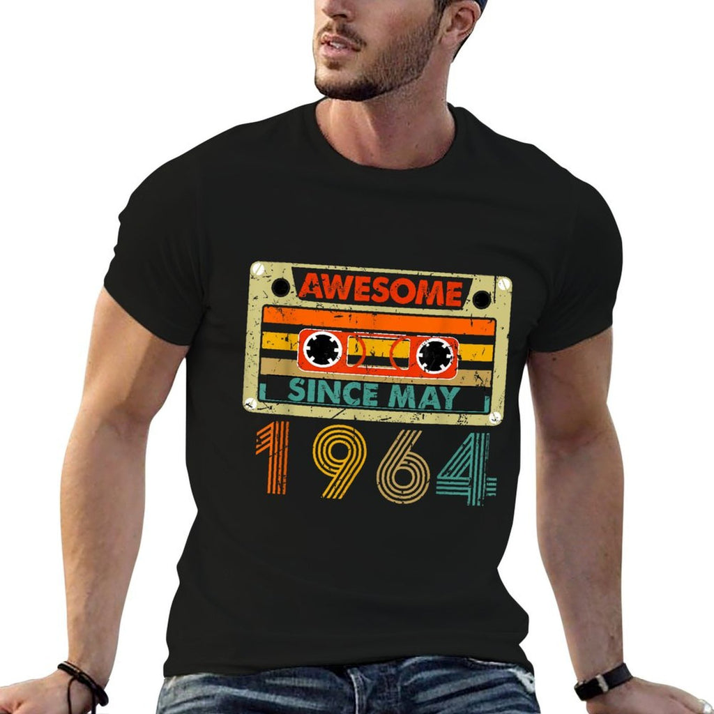 Awesome Since May 1964 60 Years Old 60th Birthday  Fade-proof Color T-Shirt