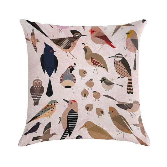 Sonoran Birds Soft Reinforced Edging Throw Pillow