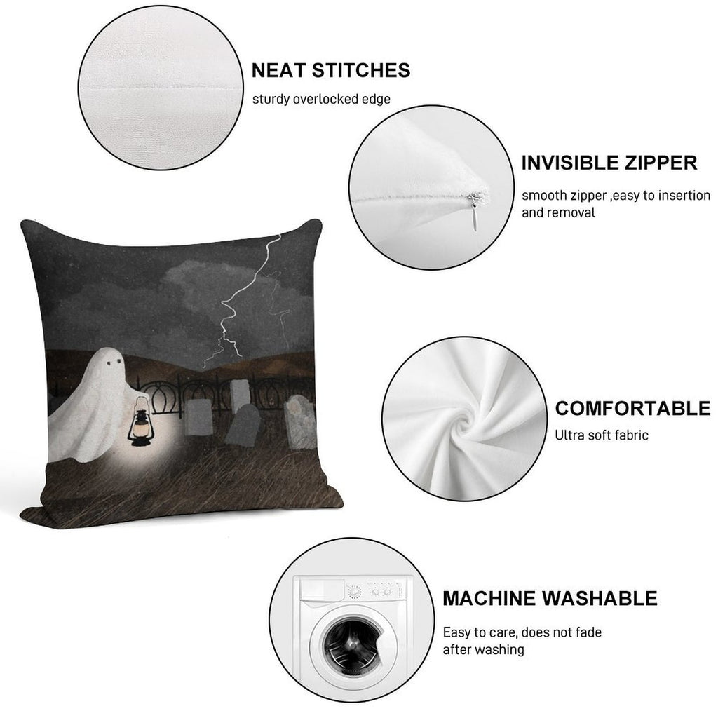 The Graveyard Soft Shrink-Resistant Throw Pillow