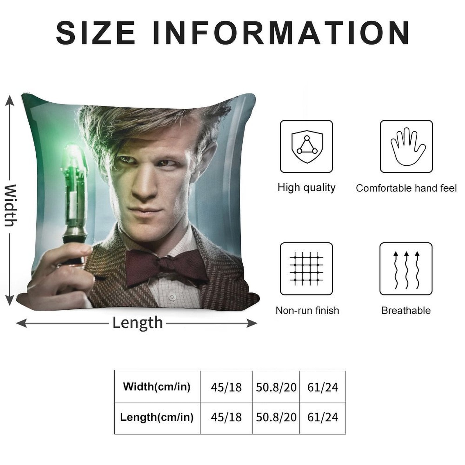 Matt Smith Soft Home Decor Throw Pillow