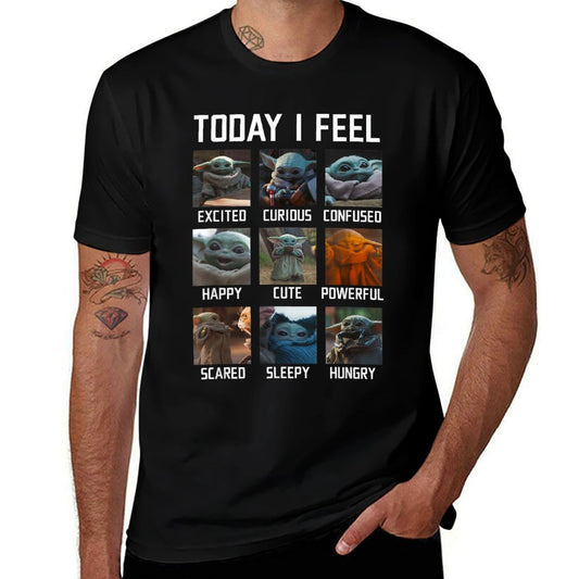 Star Wars The Mandalorian Grogu Today I Feel Emotions V2  Lightweight T-Shirt