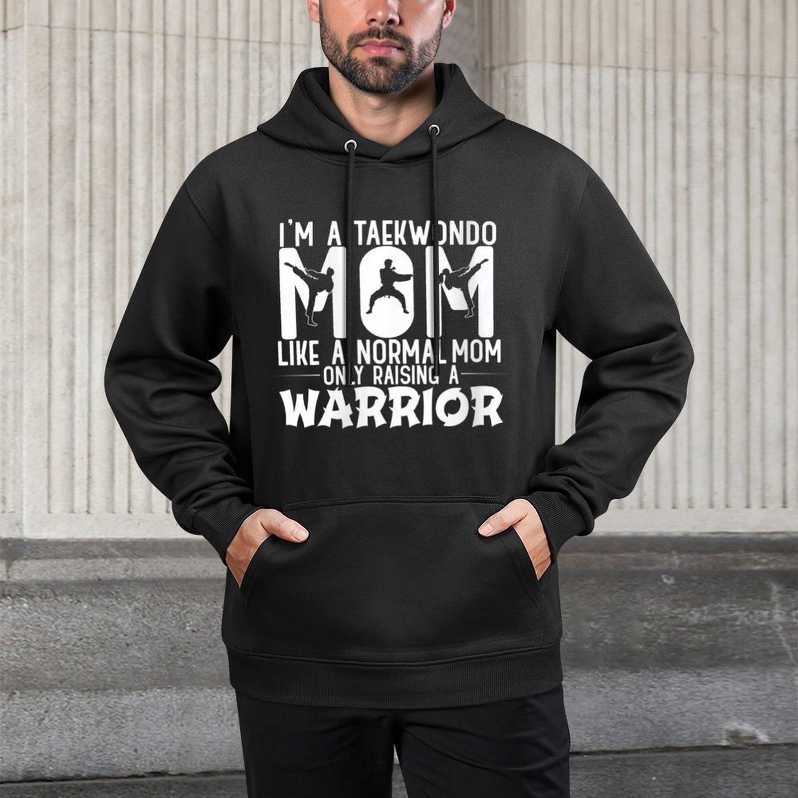 Womens Taekwondo Mom Like A Normal Mom Breathable Fabric Hoodie