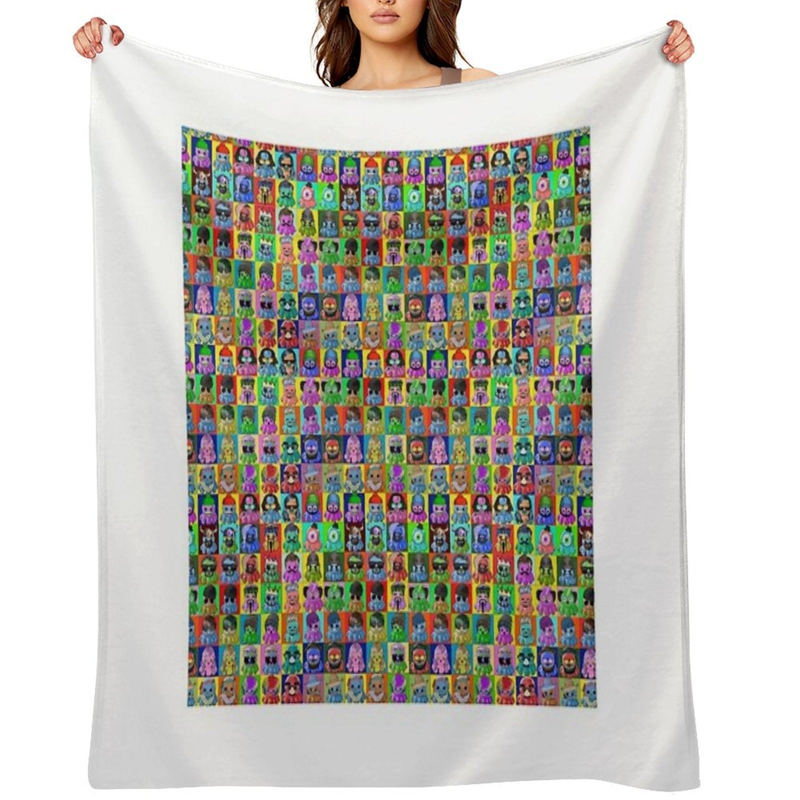 SQUID SQUAD Pattern Quick-dry Throw Blanket