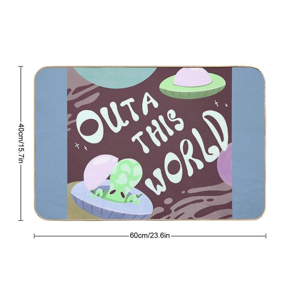 Outa This World Cute Alien Durable Bath Mat