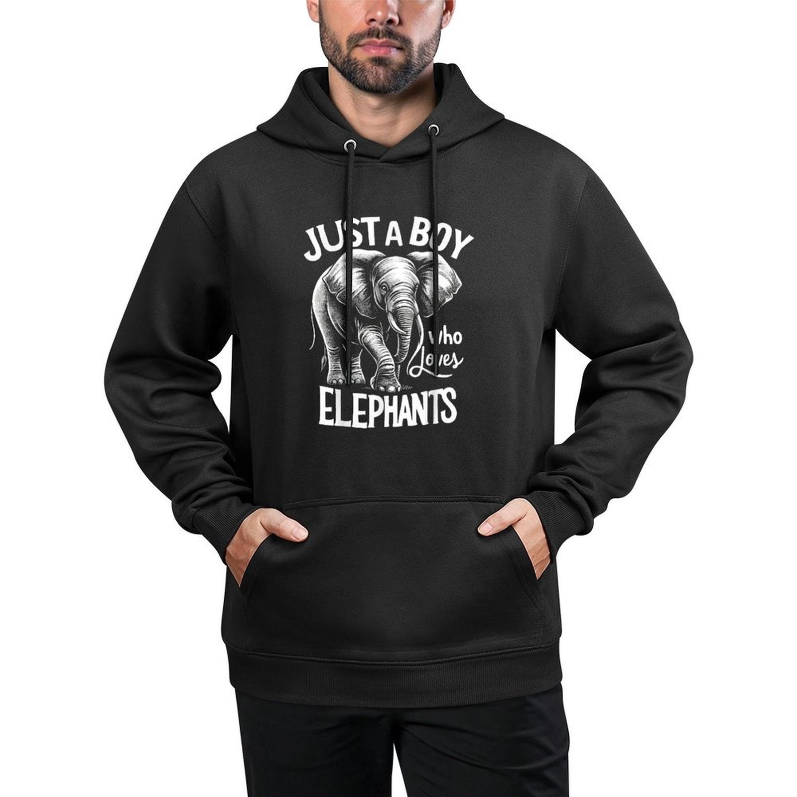 Elephant Just A Boy Who Loves Elephants Moisture-Wicking Hoodie