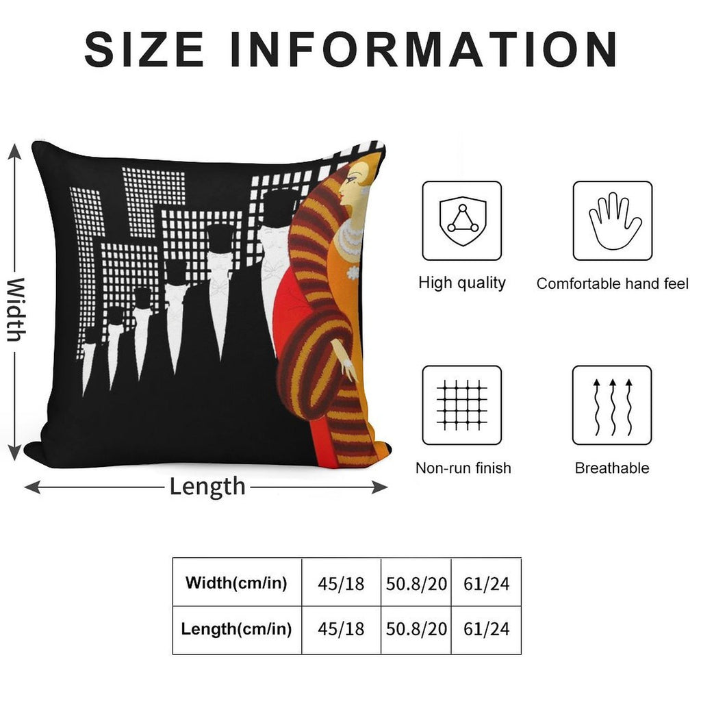 Sophisticated Art Deco Cosmopolitan Fashion Art Soft Ultra-Soft Texture Throw Pillow