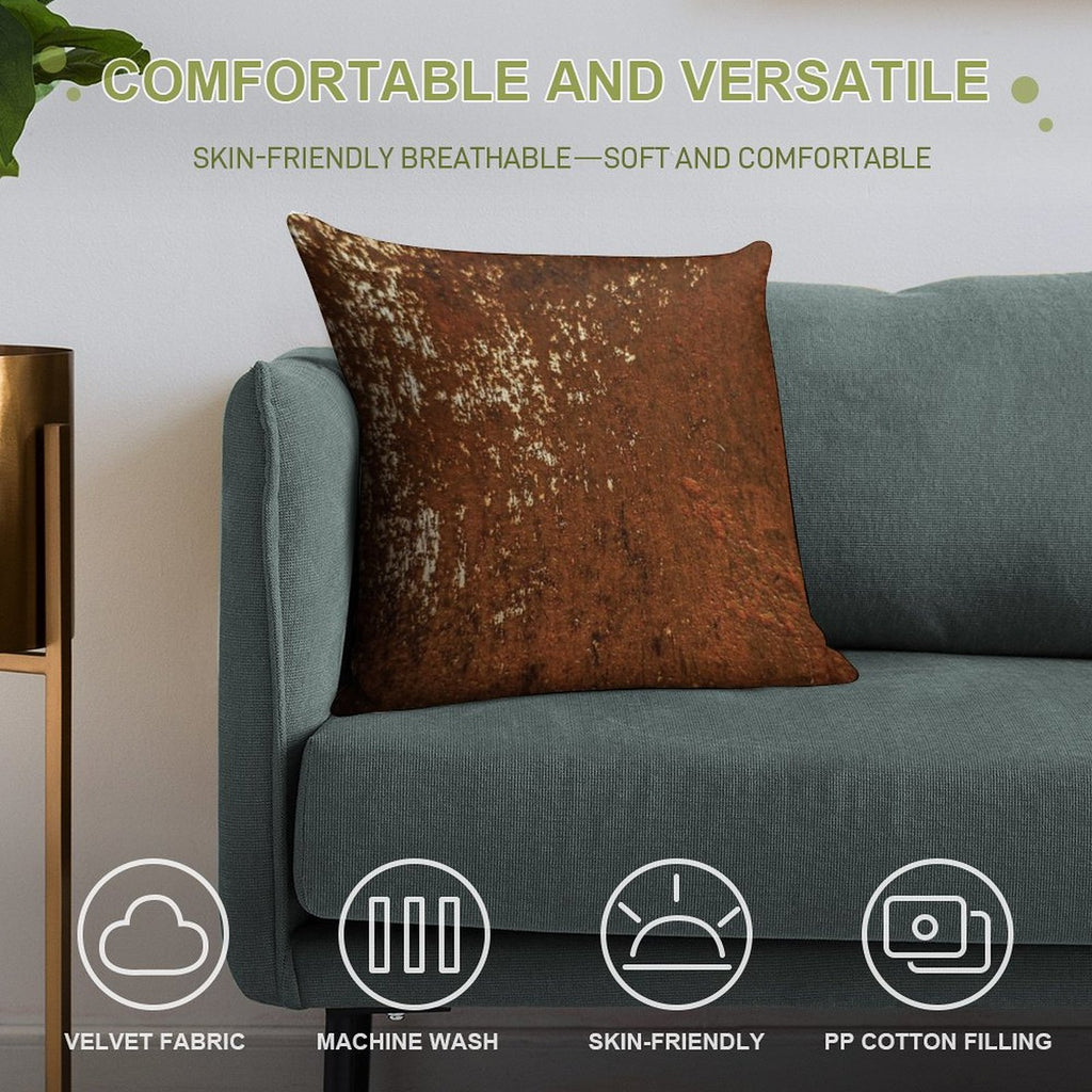 Rust 3 Soft Anti-Pilling Throw Pillow