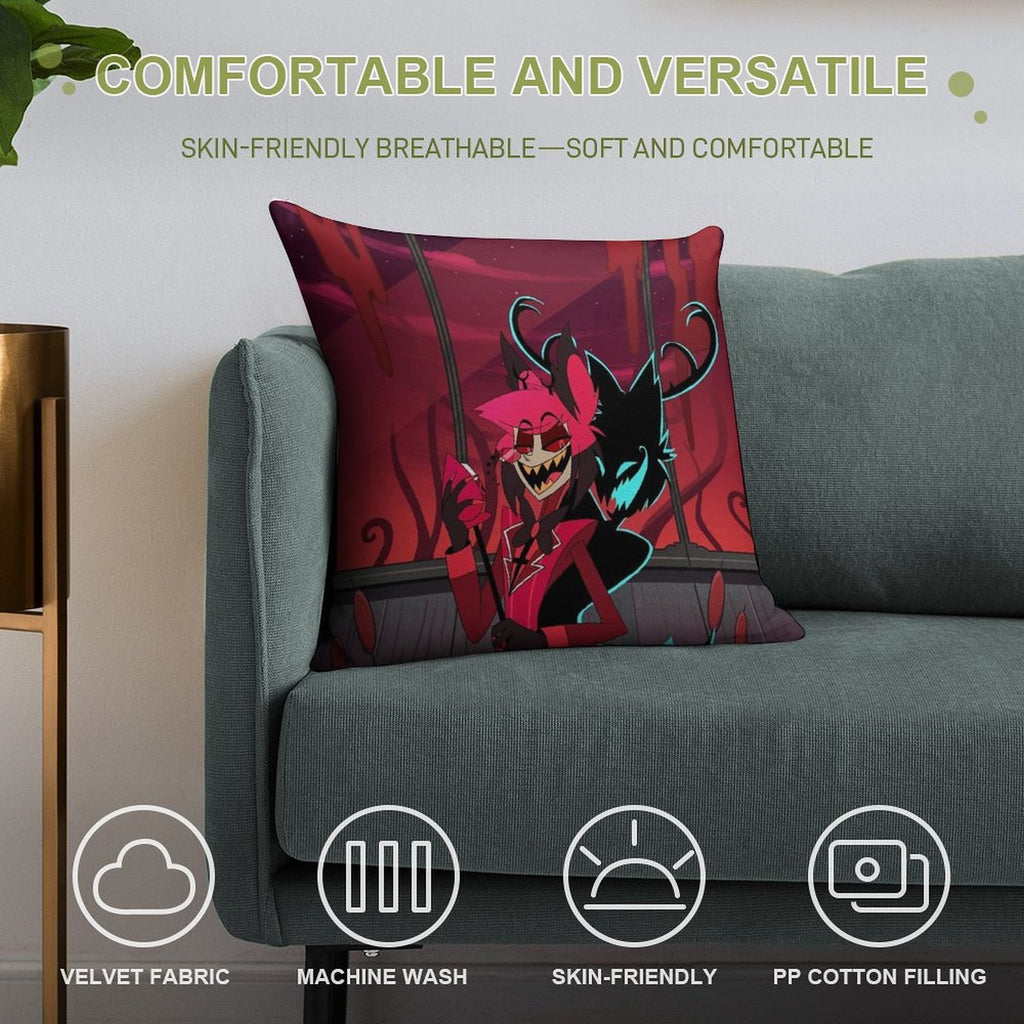 Alastor And His Shadow Soft Gift Ready Throw Pillow