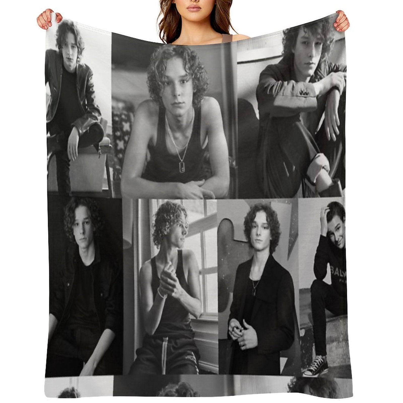 Black And White Mason Thames Collage Versatility Throw Blanket