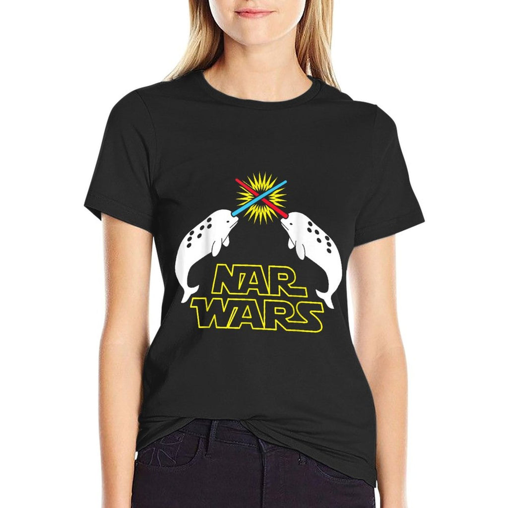 Nar Wars Funny Narwhal  Eco-friendly Material T-Shirt