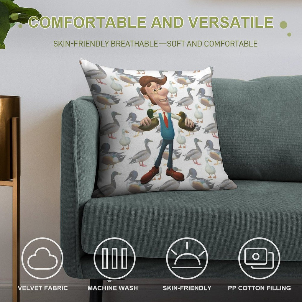 Actually, I'm More of A Duck Kind of Guy Soft Durable Construction Throw Pillow