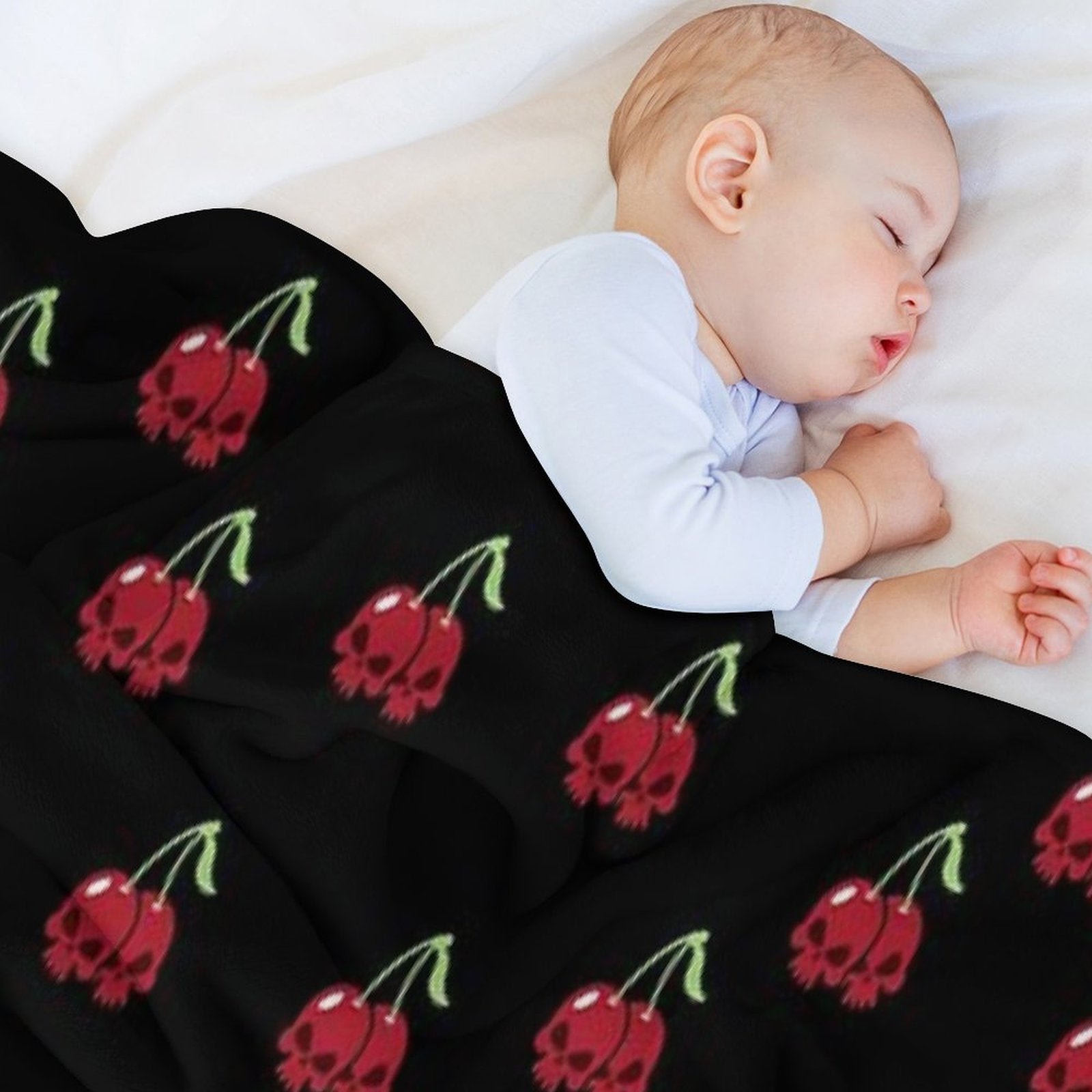 Cherry Skulls Shrink-resistant Throw Blanket