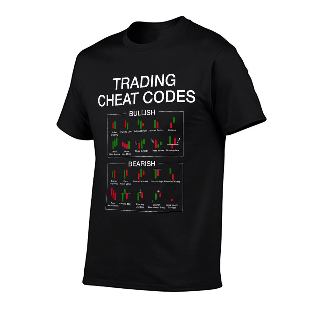 Trading Cheat Code Candlestick Pattern Funny Stock Trader  High-quality Stitching T-Shirt