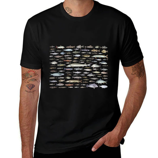 100 Types Of Freshwater Fish Species Fishing  Vintage-inspired T-Shirt