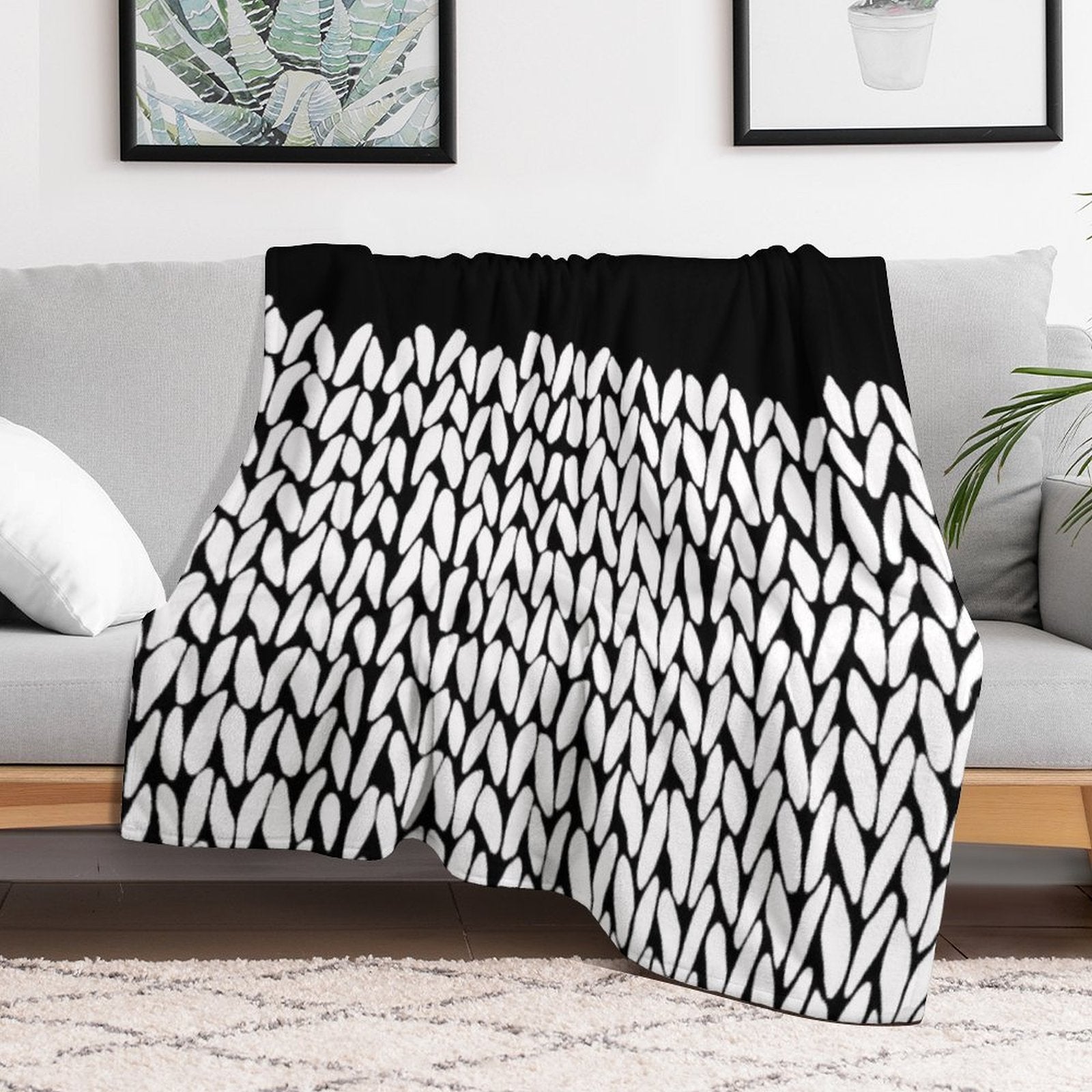 Half Knit Sustainable Throw Blanket
