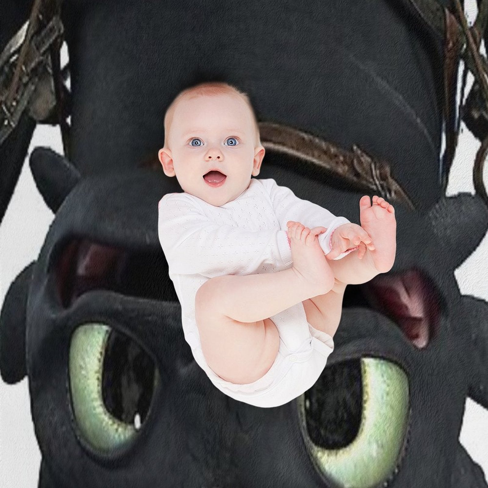 Upside Down Toothless Wrinkle-free Throw Blanket