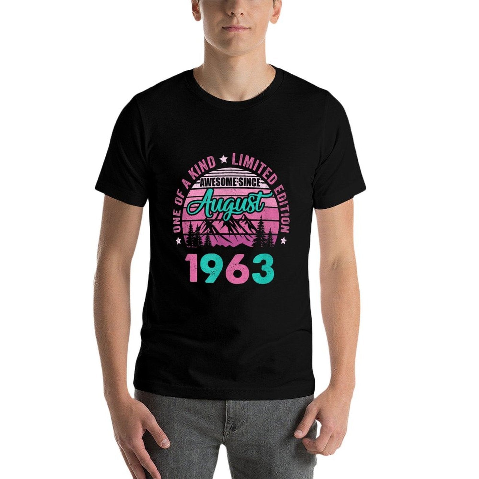 60 Years Old Awesome Since August 1963 60Th Birthday Women  Trendy Pattern T-Shirt