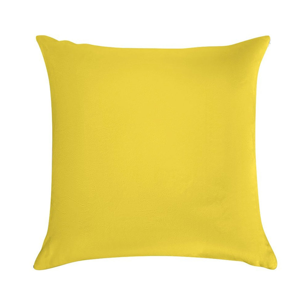 PLAIN SOLID BANANA YELLOW - 100 SHADES OF YELLOW ON OZCUSHIONS Soft Shrink-Resistant Throw Pillow