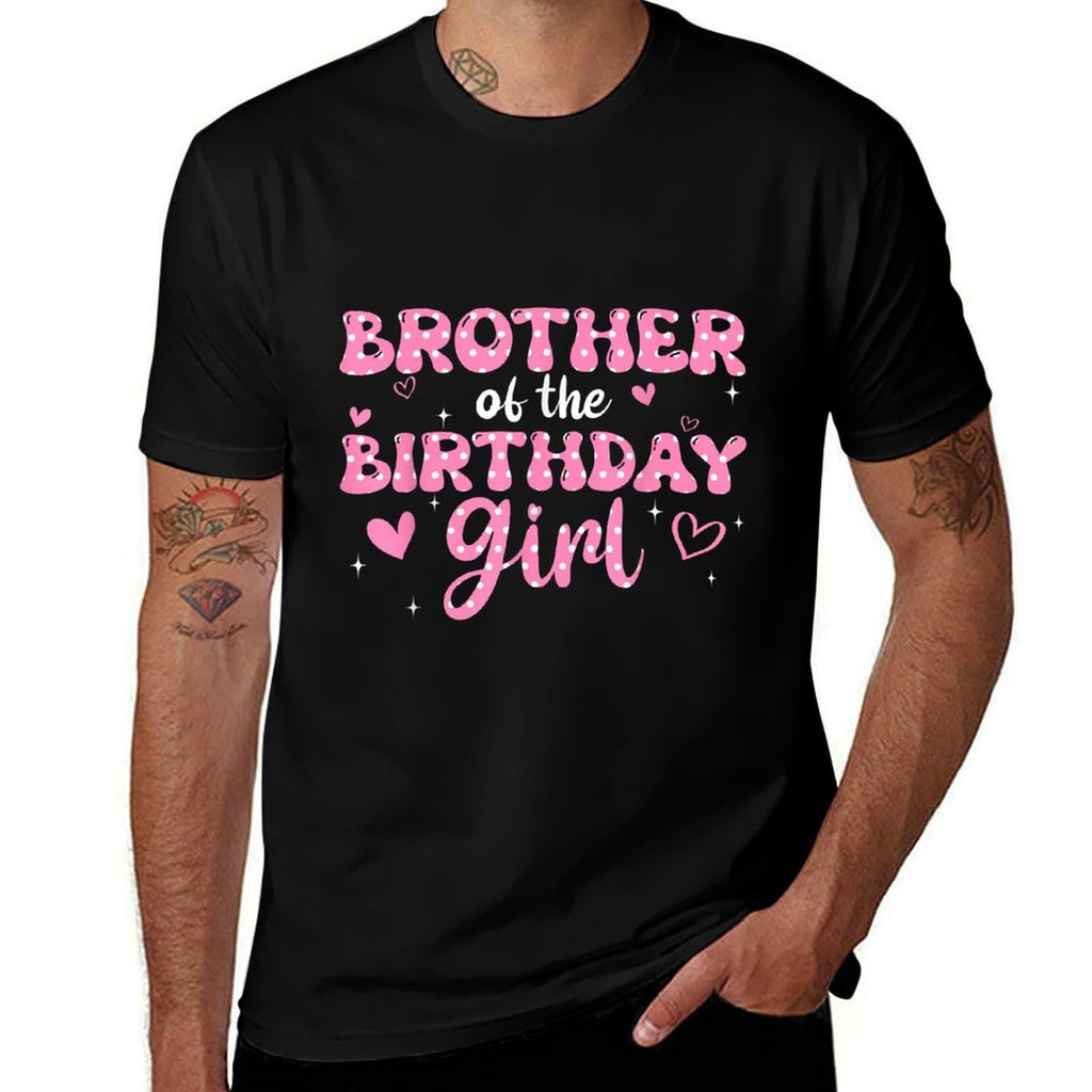 Brother Of The Birthday Pink Girl Matching Family  Versatile T-Shirt