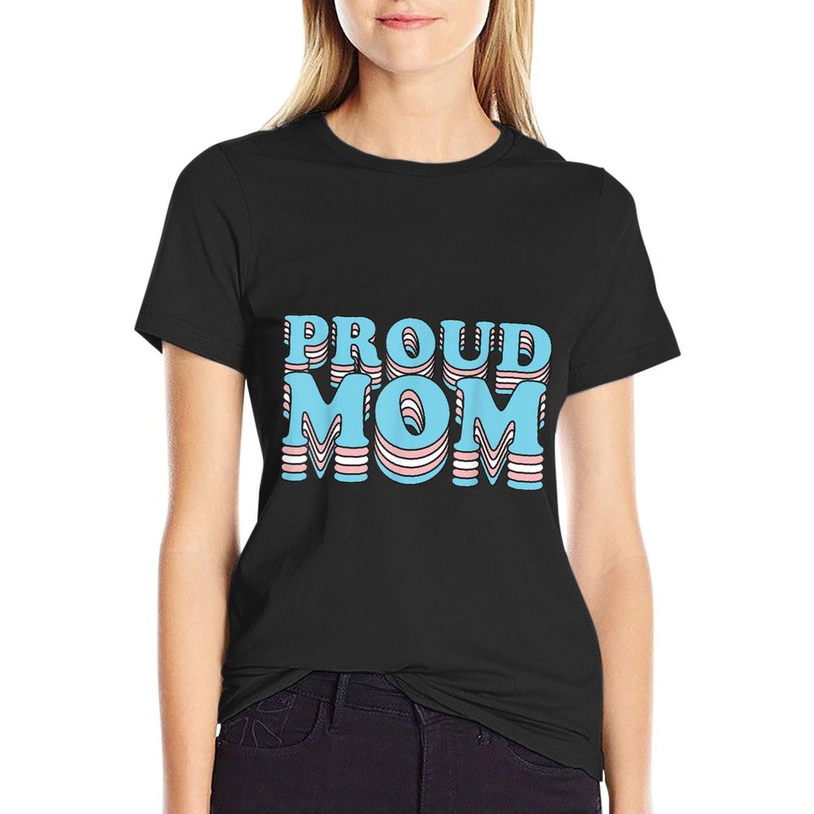 Transgender Pride Mother  Proud Trans Mom  Oversized Silhouette T-Shirt