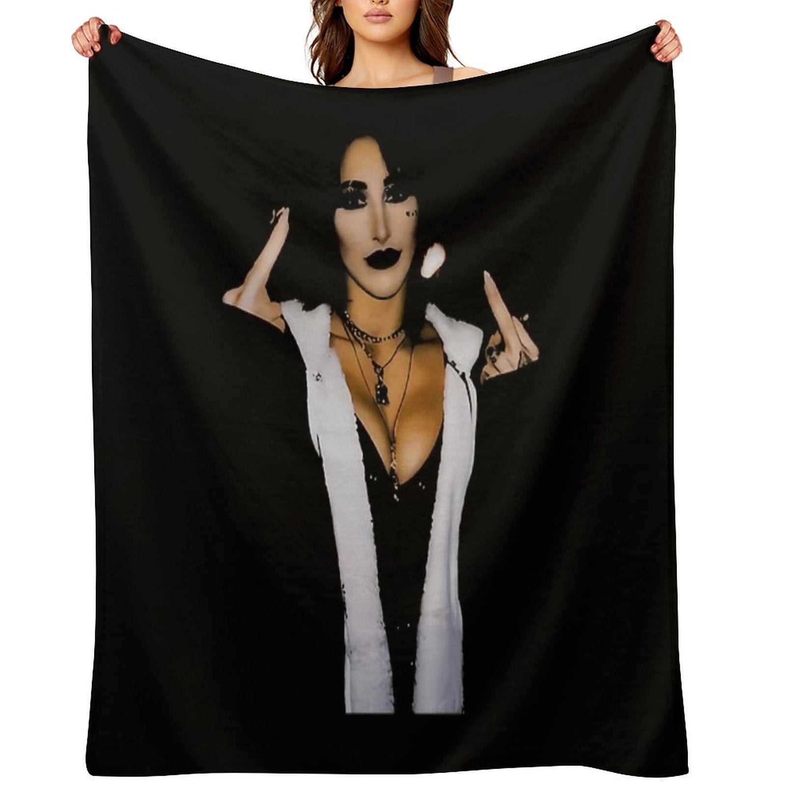 Rhea R.i.p.l.e.y Pose Meme Easy Care Throw Blanket